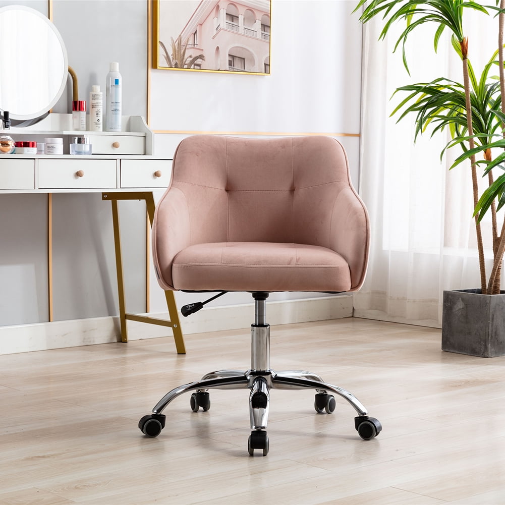 Kepooman Modern Accent Swivel Chair with Armrests, Height Adjustable Leisure Office Chair for Living Room and Bed Room, Pink Kepooman Modern Accent Swivel Chair with Armrests, Height Adjustable Leisure Office Chair for Living Room and Bed Room, Pink