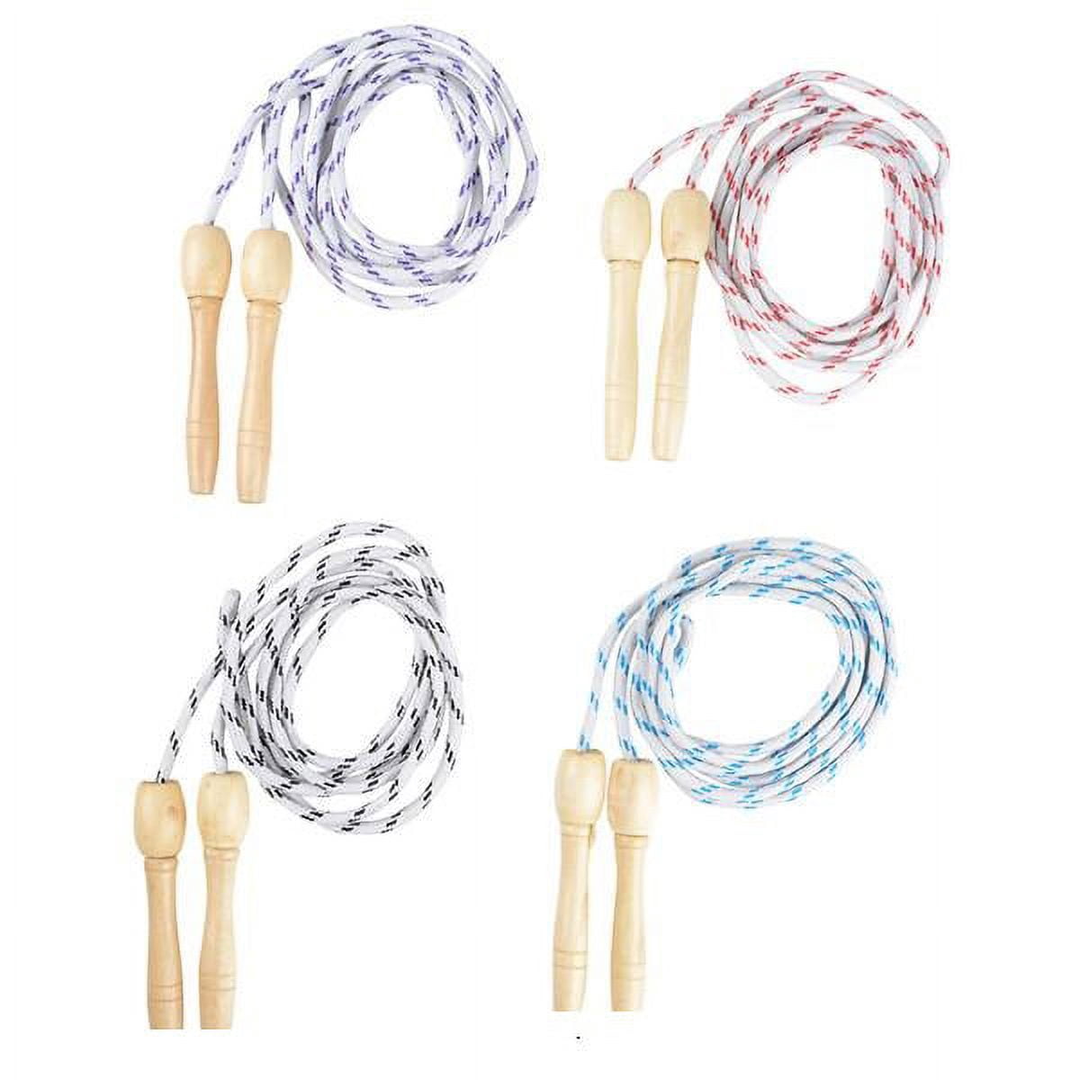 JoyAbit 7 FT JUMP ROPE with Wooden Handles Pack of 12 . Nylon rope materials