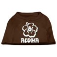 thumbnail image 1 of Aloha Flower Screen Print Shirt Brown Lg (14), 1 of 1
