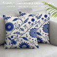 thumbnail image 3 of Nawypu  Blue and White Porcelain Pattern Throw Pillow Covers Cushion Case Pocket Button Vintage Farmhouse Pillowcase for Sofa Couch Bed, 3 of 5