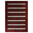 thumbnail image 3 of Rugsotic Carpets Hand Knotted Wool Area Rug 5'x8' Red Brown Contemporary Rectangle Indoor Rug for Living Room, Bedroom Antimicrobial L00904, 3 of 9