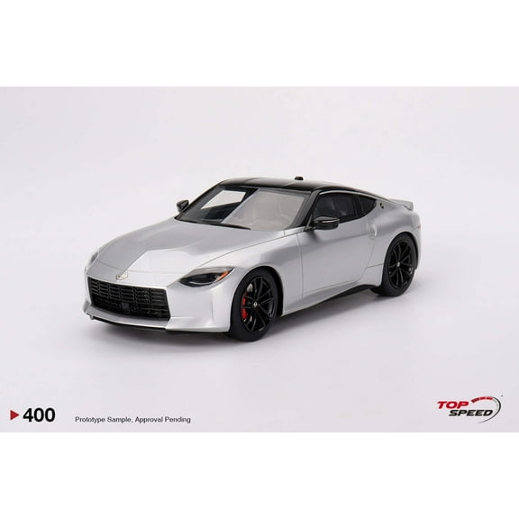 2023 Nissan Z Performance Brilliant Silver Metallic with Black Top 1/18 Model Car by Top Speed