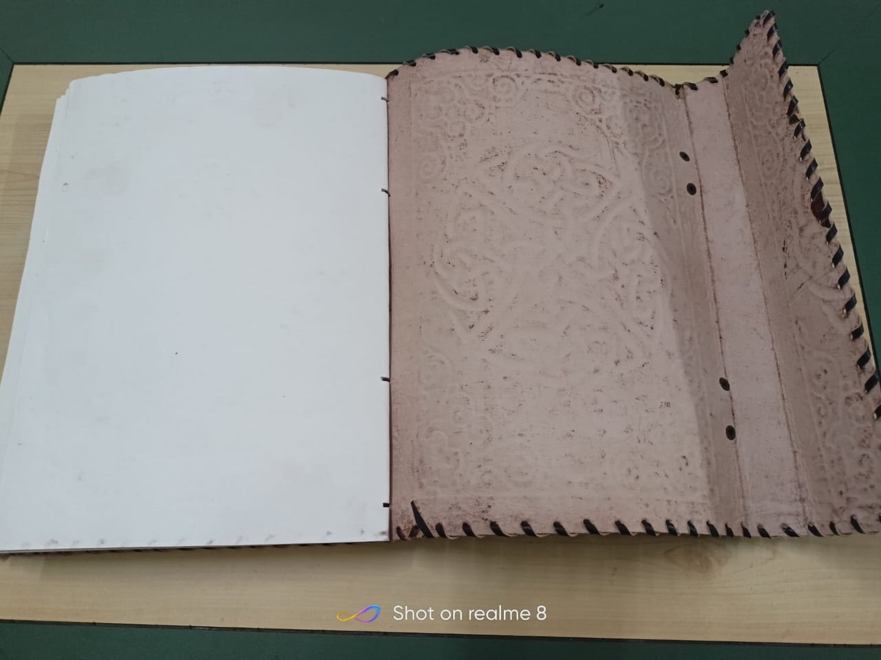 Vintage 7 Stone Chakra Leather Journal Celtic Embossed Diary Notebook 10*8