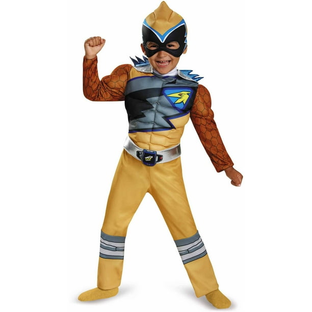 Gold Power Ranger Dino Charge Toddler Muscle Halloween Dress Up / Role ...