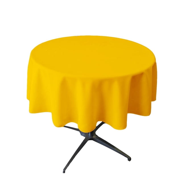 Mantel LA, lino, poliéster, popelina, lavable, 147 cm, color amarillo