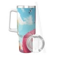 thumbnail image 2 of KLL Tropical Flamingo Pool Float Print 40oz Stainless Steel Insulated Car Cup Coffee Mug with Spillproof Lid - Keep Your Drink Hot or Cold on the Go, 2 of 8