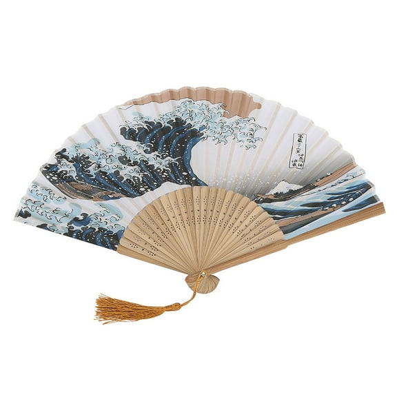 Folding Hand Held Fans for Women – Japanese Chinese Oriental Vintage Retro Bamboo Silk Fans for Festivals Wedding Dancing Party Decoration Performance