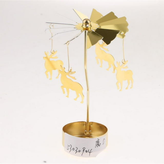 Decoración de Navidad Soporte de lámpara de té de giratoria Adorno de candeliere: , duende, estrella, , árbo Ciervo Colco Candelero de la decoración de la Navidad