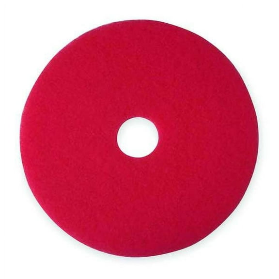1pack 3M 5100 Cleaning and Buffing Pad, 14 In, Red, PK5