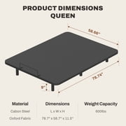 FitStand S2 Adjustable Bed Frame, 600 lbs Load Capacity, Adjustable Bed Legs, Oxford Fabric Bedspread, Wired Remote, Whisper-Quiet Durable Motor & Mattress Holder, Easy 3-Step Assembly, Queen