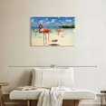 thumbnail image 2 of Elephant Stock Aruba Beach Pink Flamingos Wall Art - Horizontal Canvas Wall Art - Living Room Wall Decor - Animal Canvas - Blue And Beige Decor - 30" x 20", 2 of 4
