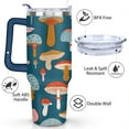 thumbnail image 3 of 40 OZ Mushroom Coffee Cup Gifts for Women Men Birthday Travel Cup Gifts for Daughter Mom Best Friend Travelers Insulated Stainless Steel Water Bottle with Handle, 3 of 7