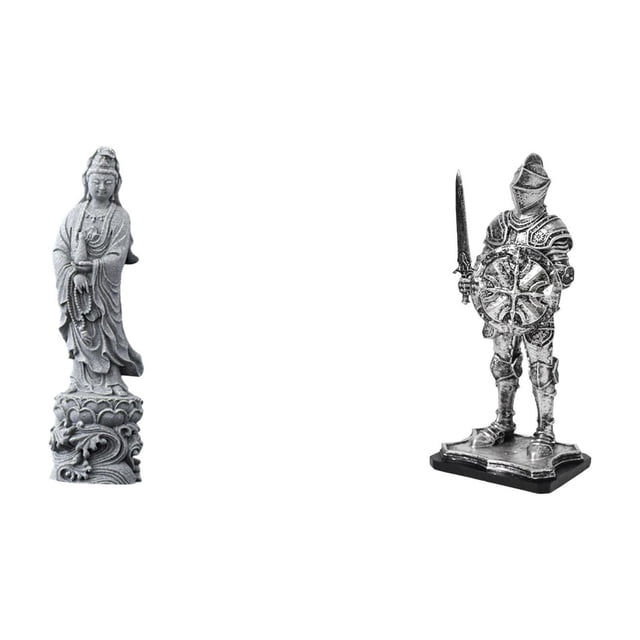 Estatua De Caballero Guan Yin, Adorno De Piedra Coleccionable, Estilo Chino, Feng Shui, Budista, Vintage, Creativa, Para Mesa, Para Interior, Pasillo, Dormitorio, Chimenea, Entrada,