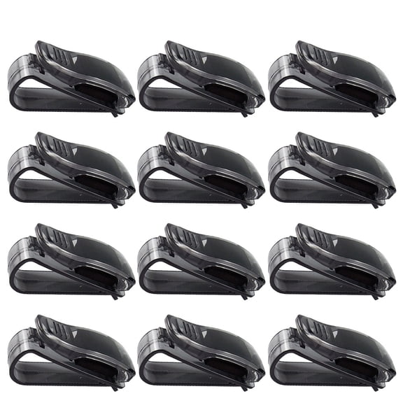 CIMAXIC Black 20Pcs Sunglass Clip for Car Visor with Scratch Prevention Included