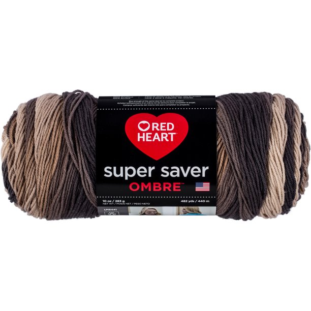 Red Heart E305.4923 Ombre Yarn, Hickory - Walmart.com - Walmart.com