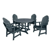 Highwood's 48" Round 5-pc Hamilton Dining Set - Dining Height, Outdoor, Eco-friendly, Synthetic Wood