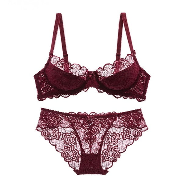 Women Underwear Bra Sets Lingerie Suit for Female Push Up Lace Bra Set ...