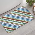 thumbnail image 2 of Colorful Geometric Stripe Pattern Bathroom Rugs Mat,Non Slip Microfiber Bathroom Rug,Rubber Backing,Soft Bathroom Mats for Bathroom Floor,Tub and Shower,17x30in(43x75cm), 2 of 5