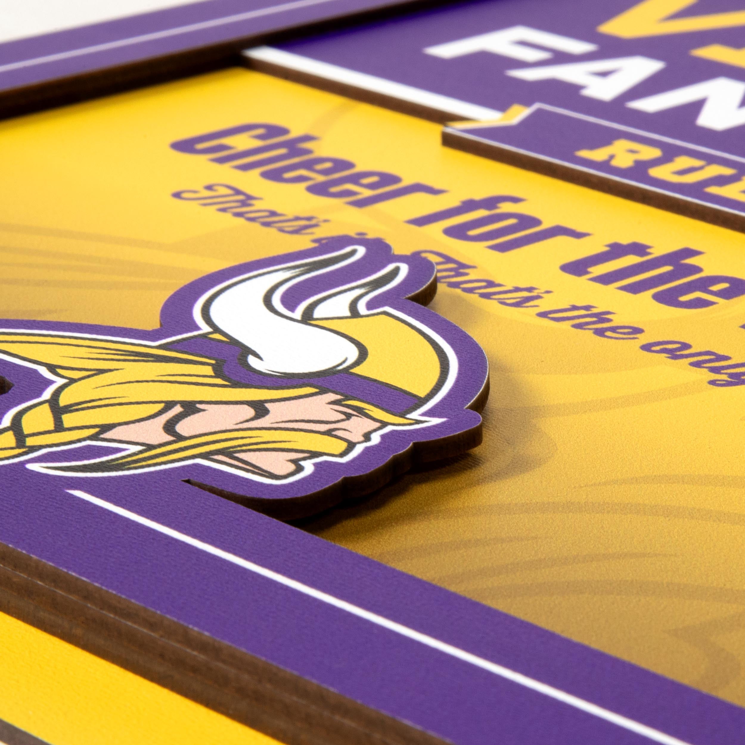 YouTheFan NFL Minnesota Vikings Fan Rules 3D Wall Art