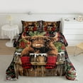 thumbnail image 2 of Manfei Highland Cow Full Size Comforter Sets for Kids, Merry Christmas Bedding Comforter Set, Rustic Farmhouse Reversible Bedding Sets, Luxury Bedroom Decor, 3 Pieces, 2 of 8