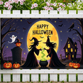 thumbnail image 5 of Decorative Design Happy Halloween Banner Witch Theme Pumpkin Design Spooky Elements for Halloween Party Indoor Decoration Outdoor Event, 5 of 9