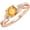 Rose, variant on 925 Sterling Silver 14K Yellow Gold Finish Round Cut Citrine Leaf Solitaire Engagement Ring For Womens