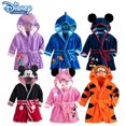 thumbnail image 2 of Disney-camisón de franela para niños, pijama de Mickey, Minnie Mouse, Nemo, sirena, Ariel, albornoz para el hogar, regalos de navidad, 2 of 5