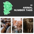 thumbnail image 3 of RUNROTOO 100Pcs Livestock Green Plastic Ear Tags Animal Identification Tags for Sheep Cattle, 3 of 6