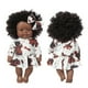 thumbnail image 5 of Muñeca afroamericana realista de 30 cm con ropa extraíble | Muñeca lavable de vinilo negro para niñas | Cuerpo suave y cabello rizado | Juguete de simulación para niños, 5 of 5