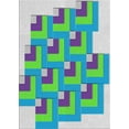 thumbnail image 1 of Ahgly Company Machine Washable Indoor Rectangle Transitional Steel Blue Area Rugs, 8' x 10', 1 of 7