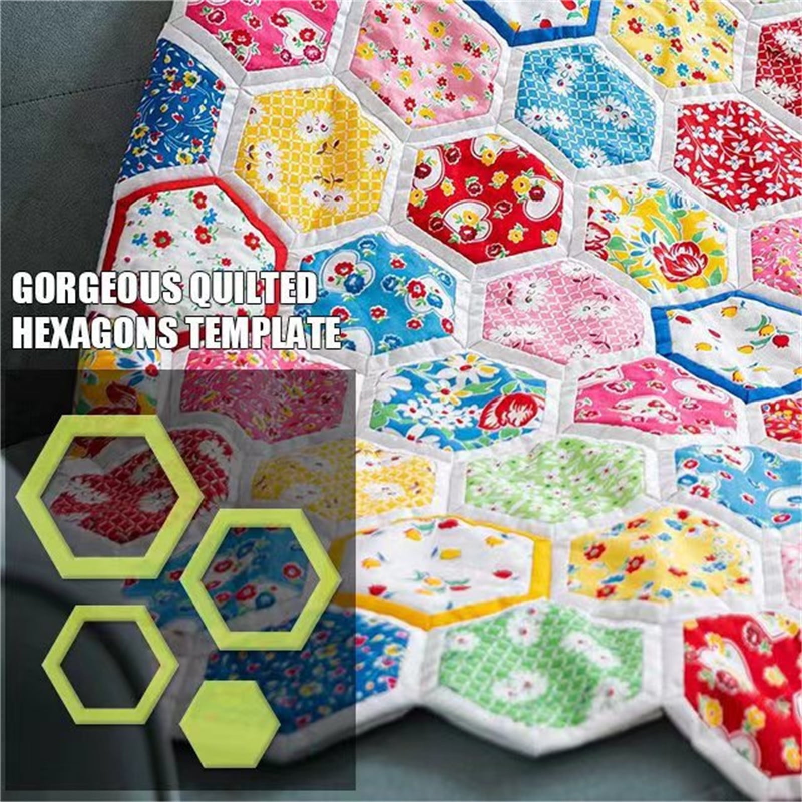 EXCEART 400 Pcs Patchwork Quilted Cardboard Quilling Tool Hexagon Molds  Crafting Accessories Clothing Crafting Template Crafts White Quilting Paper