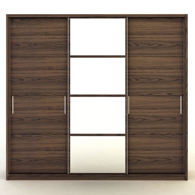 Manhattan Comfort 5 Drawer Bellevue 3 Door Wardrobe In