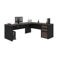 thumbnail image 3 of Bestar  Connexion 72W L Shaped Desk with Storage Drawers Slate & Sandstone, 3 of 5