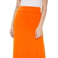 thumbnail image 4 of Women's Stretchy Flowy Maxi Skirt with Elastic Waistband for Comfort and Style, 4 of 5