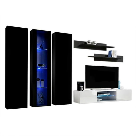 Fly C 33TV Wall Mounted Floating Modern Entertainment Center