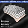 thumbnail image 6 of Fit for Volvo 98% Car Models,5pcs Car Seat Covers,Leather Seat Cover for Cars,Anti-slip Soft Car Seat Protectors(Black and Gray), 6 of 6