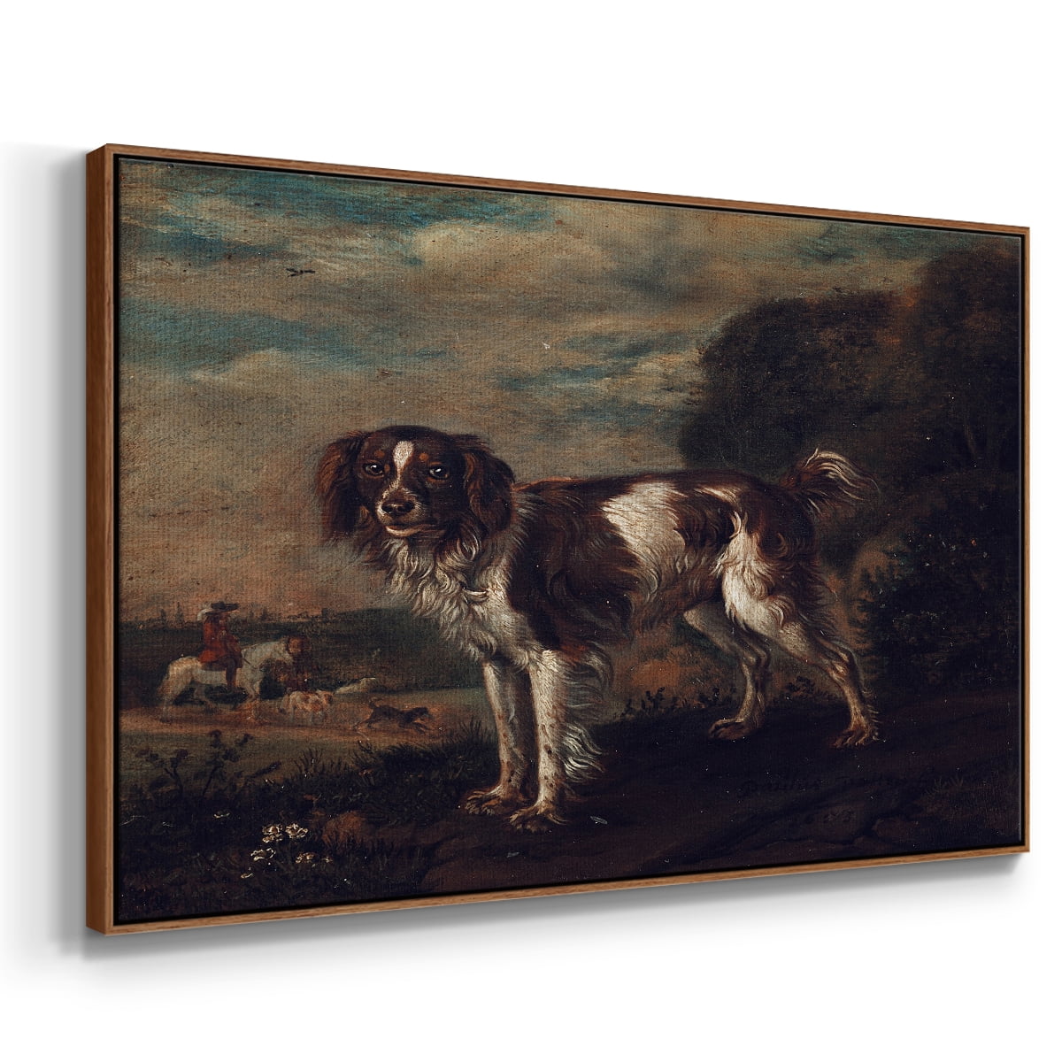 Vintage Animal Print-VIII By Wexford Home Framed in Walnut Wood Gallery Wrapped Canvas 17 in. x 25 in.