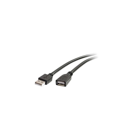UPC: 0757120390107 | C2G 39010 USB Active Extension Cable – USB 2.0 A Male to A Female Cable  Plenum CMP-Rated  Black (16 Feet  4.87 Meters)