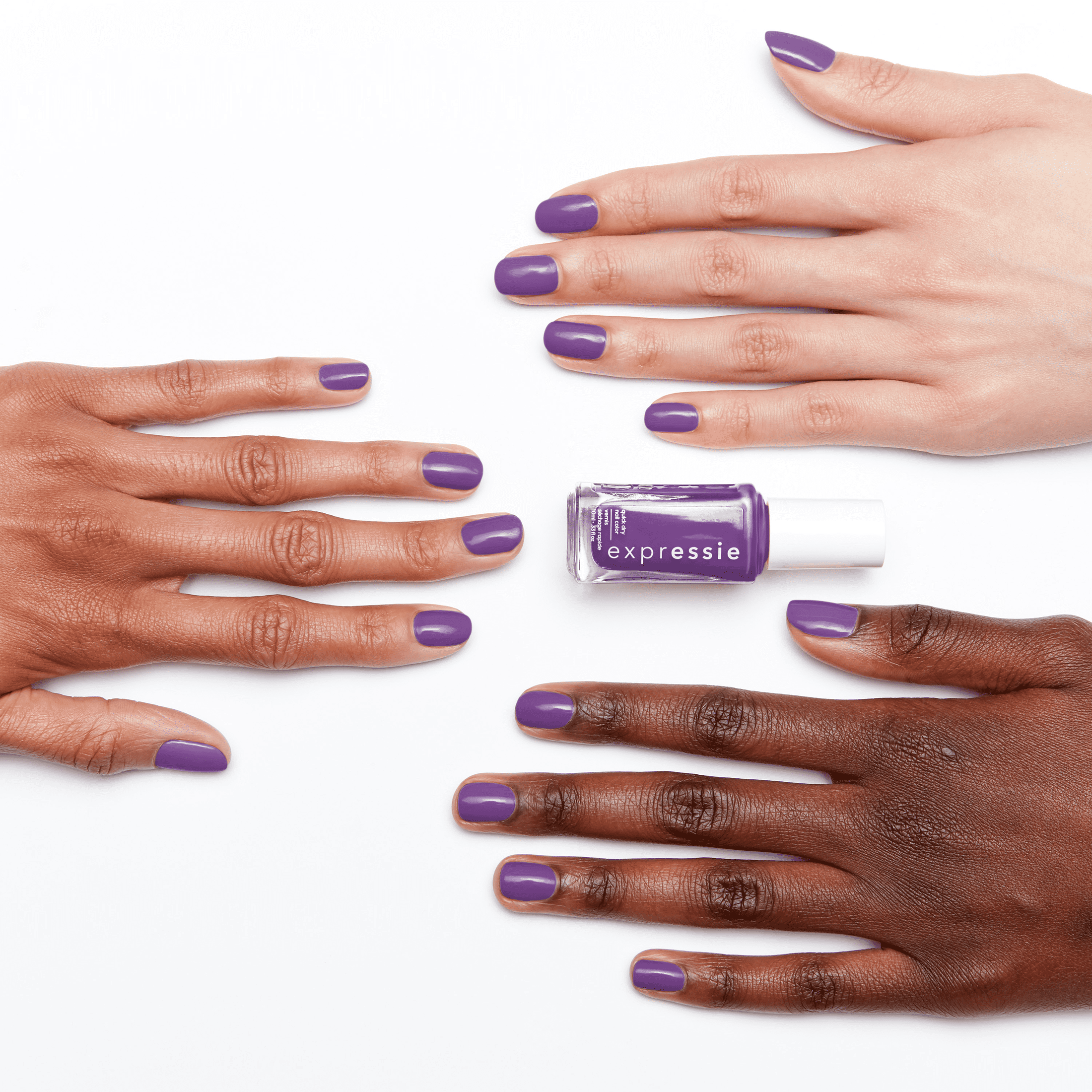 (2 pack) Essie Expressie Quick-Dry Nail Polish, Grape Purple Nail Polish, IRL, 0.33 fl oz
