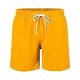 thumbnail image 4 of LIJCC Boys Summer Pocketless Shorts Solid Color Casual Loose Fit Thin Casual Shorts Quick Drying Beach Shorts(Yellow,11-12 Years), 4 of 5