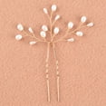 thumbnail image 4 of 2 Pcs Épingle à Cheveux Perle Décor Pièces de Cheveux Bijoux de Mariage Fourche à Cheveux, 4 of 9