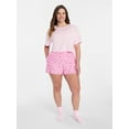 thumbnail image 2 of Joyspun Women's Woven Pajama Boxer Shorts, 3'' Inseam, Sizes XS-3X, 2 of 7