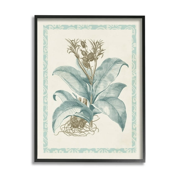 Stupell Industries Detailed Wild Herb Flower Graphic Art Black Framed Art Print Wall Art, Design by Vision Studio