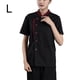 thumbnail image 4 of Sonducket Ropa transpirable de manga corta para hombres y jóvenes de Chef, suministros de comida, conjunto de uniforme de Catering, ropa de Camisetas Negro L, 4 of 6