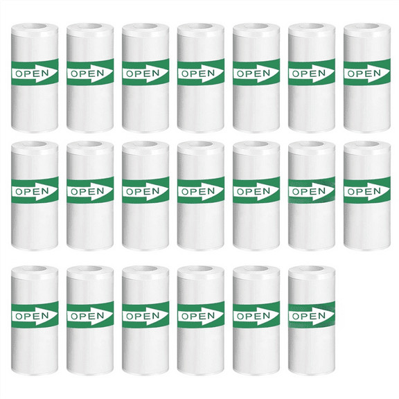 20PCS Mini Printer Paper, Thermal Sticker Paper,Self-Adhesive,Mini Paper,Notes,Black on White,5.7x2.5cm