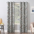 thumbnail image 2 of Mainstays Grommet Top Blackout Curtain Panel, 1 Panel, Gray Print, 40" W x 95" L, 2 of 7