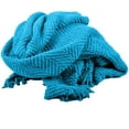 thumbnail image 6 of Home Soft Things Tweed Throw - Mediterranean Blue - 60" x 80" Jumbo, 6 of 7