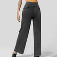 thumbnail image 6 of XFLWAM Wide Leg Jeans for Women Elastic High Waist Denim Pants Baggy Stretch Trendy Loose Pants Straight Leg Slack with Pockets, 6 of 9