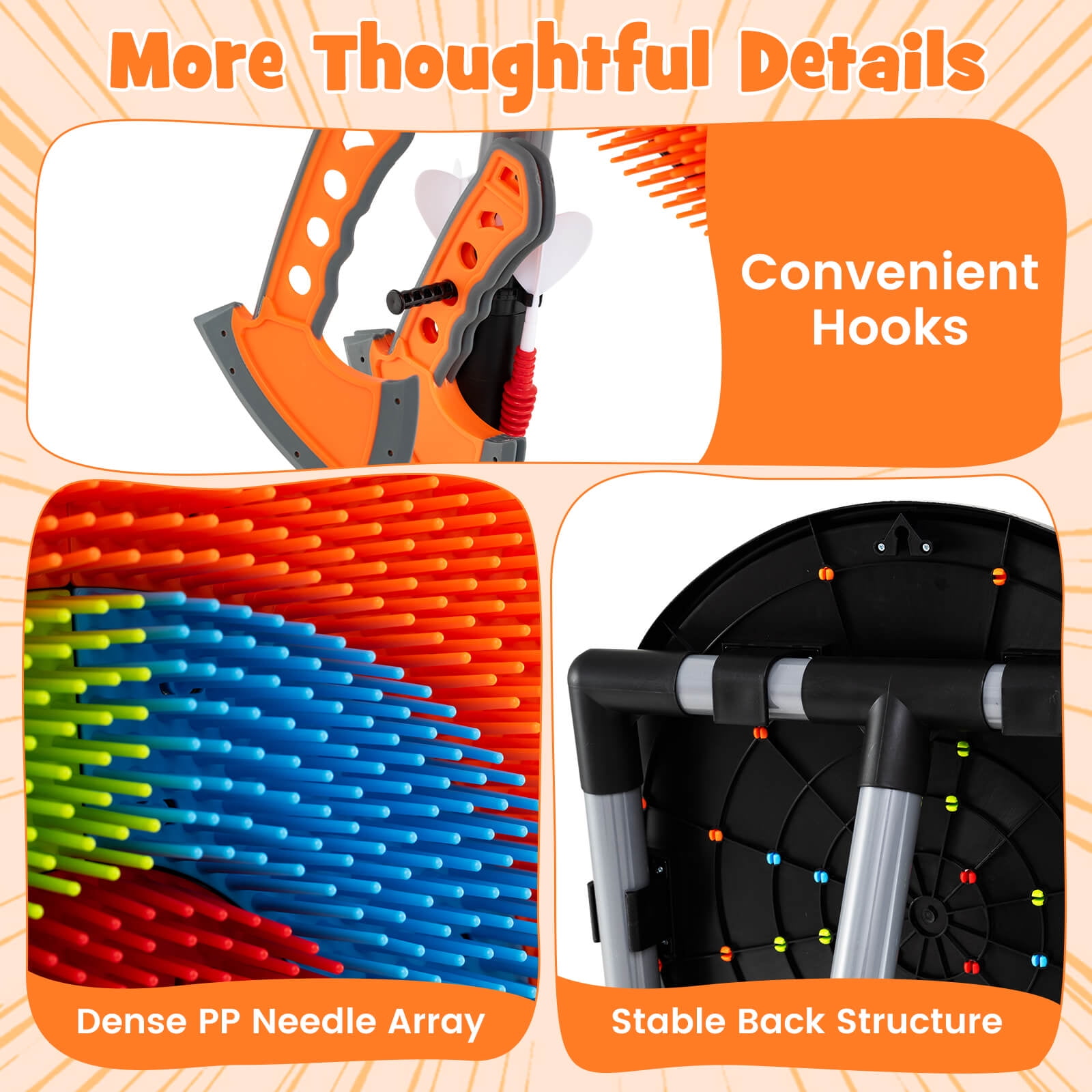 Costway 4 in 1 Throwing Target Set with Bristle Target, 3 Throwing axes 3 Ninja Darts a Bow