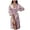 Pink, variant on Women's Satin Robe Silk Bathrobe for Bride Long Bridesmaids Wedding Party Loungewear Sleepwear Dressing Gown